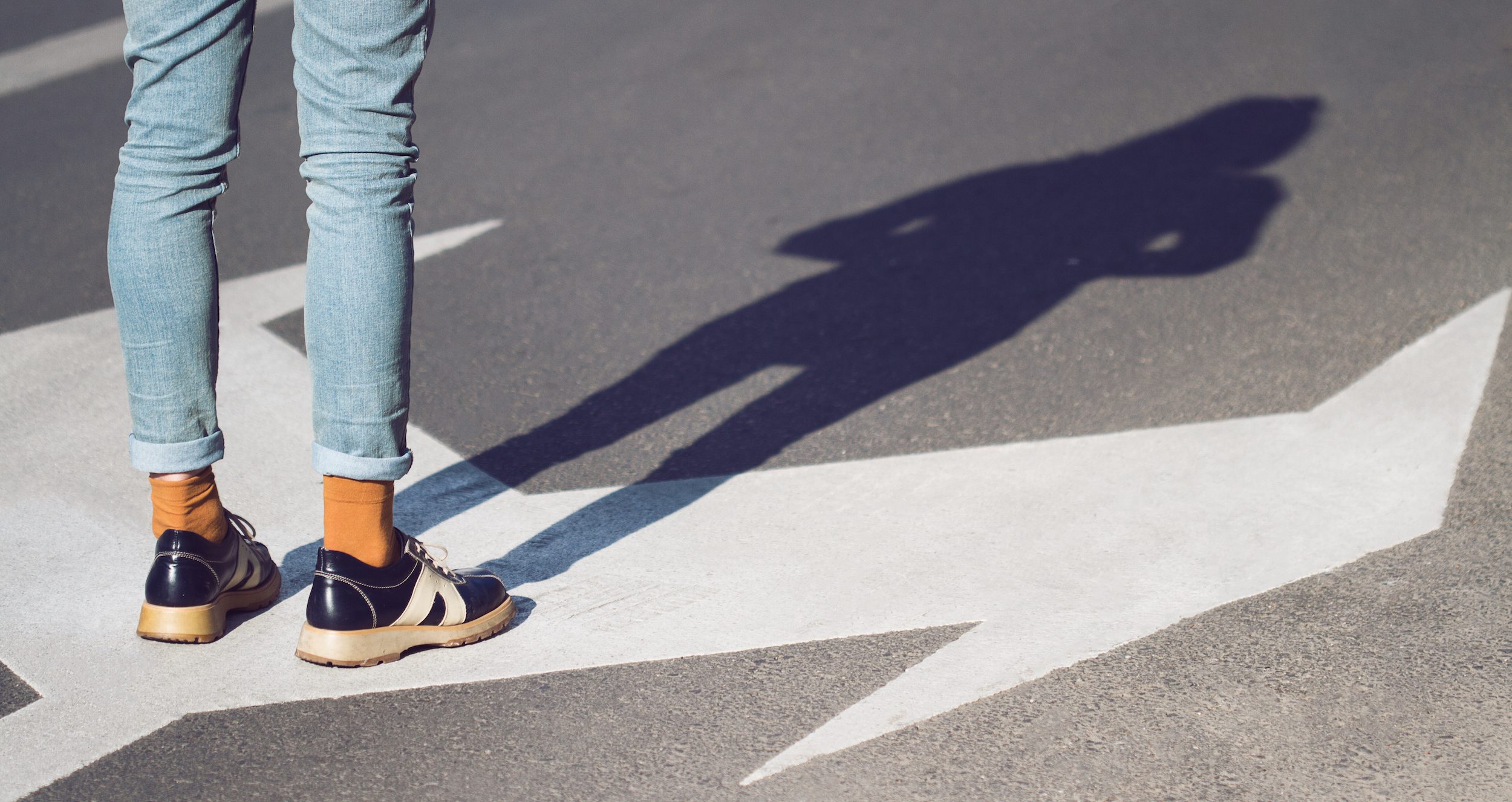 decorative image of woman choosing her path