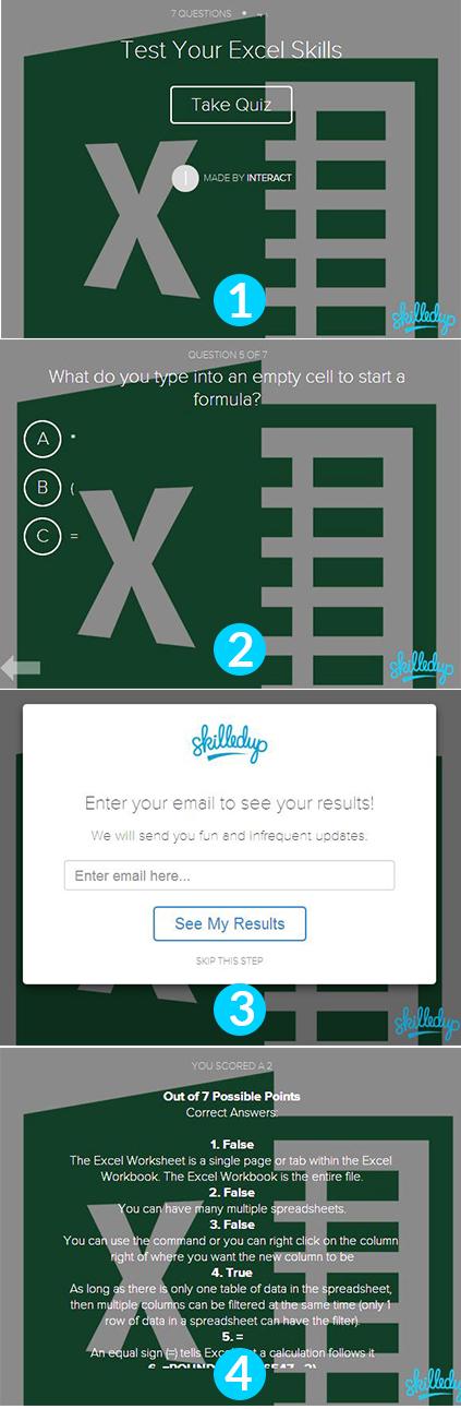 Interactive content example: Skilledup