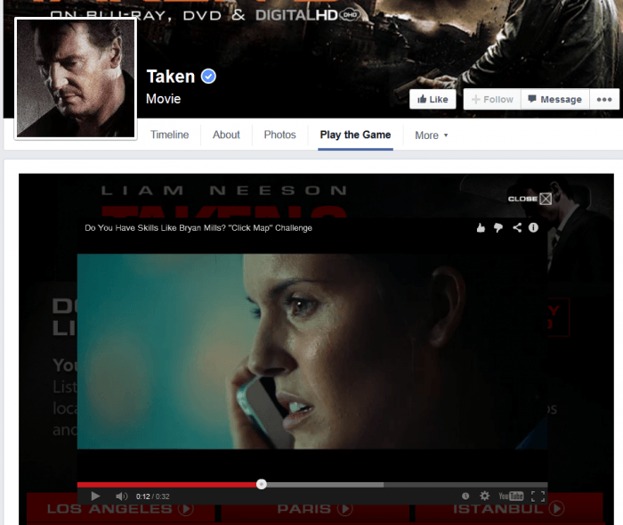 Interactive content example Taken